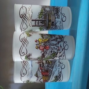 Frosted drinking glasses (set of 3)